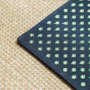 手工绣厚干泡茶席茶道配简件加茶桌隔热棉仕女图—麻布刺垫桌旗家