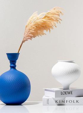 艺贝子现代简厅约创意陶瓷花瓶花NHR器摆件纳厅客样板展房收摆件