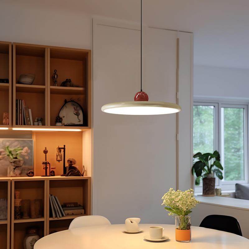 全光谱护眼餐厅约吊灯意奶油风款飞碟287灯创简新法式饭厅主灯餐,家装灯饰光源,智能吊灯,淘宝优惠券,粉丝福利购,淘宝优惠卷