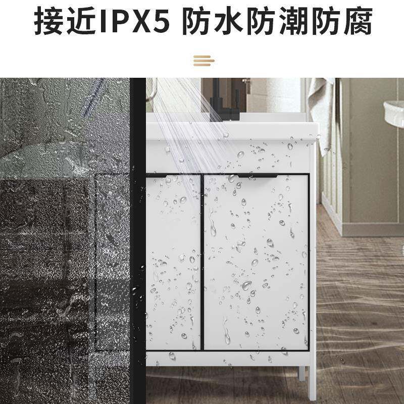 空铝柜组合式陶瓷洗衣槽阳台洗衣池落太地加手深一体827洗台盆