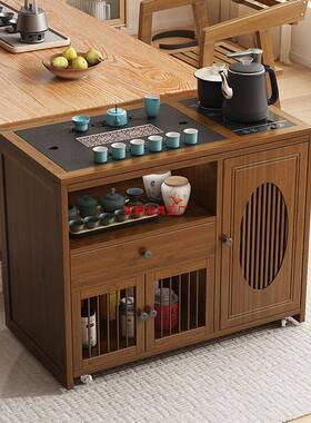 中厅式移茶动台小茶桌家用茶车带轮阳台茶几客烧水壶一新XVO体茶