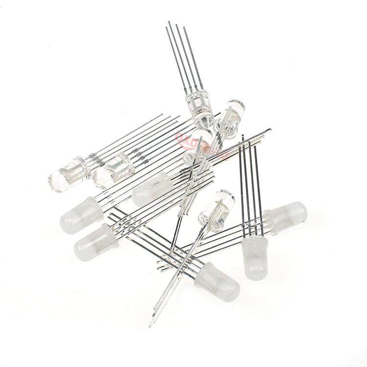 L全ED发光二极管直5插灯珠明5mmf彩共阴共阳透雾状F5SBW四脚指示