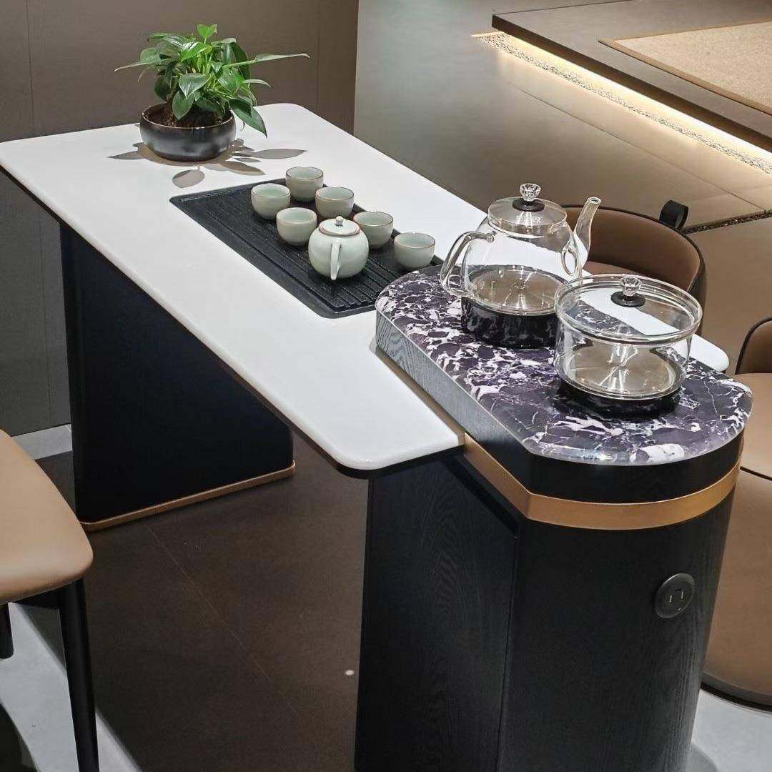 入意式奢阳台岩板轻无品牌/茶台茶桌组合办公室茶桌一体嵌式小型,基础建材,脚轮/万向轮,淘宝优惠券,粉丝福利购,淘宝优惠卷