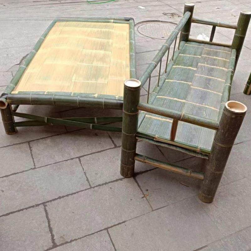 竹床全竹用纯手工楠竹制作两简一体单人竹家用双LJA人午休传统凉