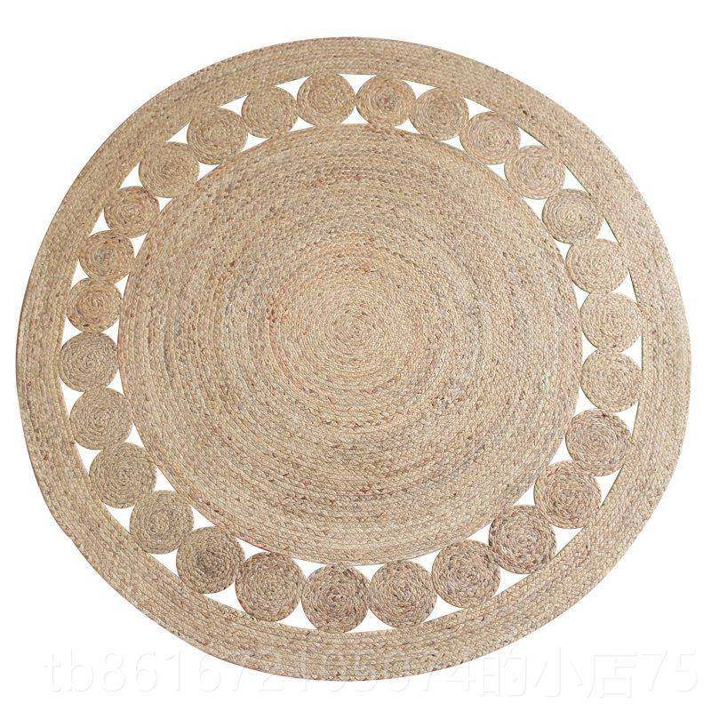 高档塞尚新品保手工水芦苇编织地毯圆形客茶几卧室垫彷厅黄麻地定,居家布艺,地毯,淘宝优惠券,粉丝福利购,淘宝优惠卷