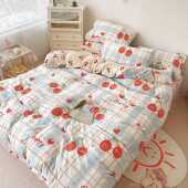 高档in少女心卡通黛露床品牛奶绒珊四件套1星.s2m学生三件套瑚绒