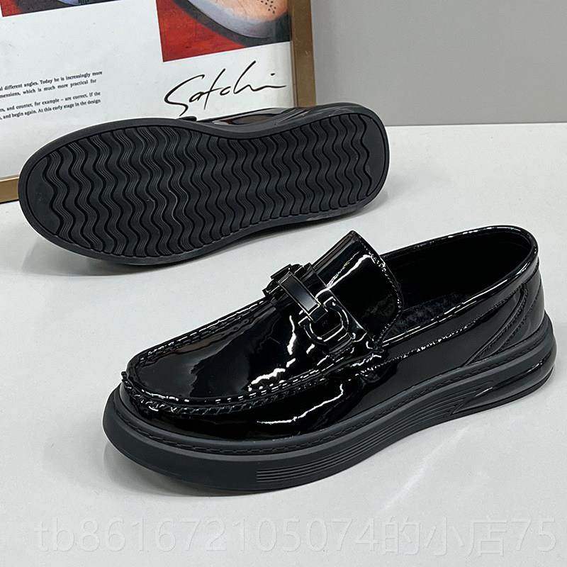 高档新款亮面漆皮闲豆豆男鞋韩版休潮流 鞋英伦厚底增高装皮鞋潮,流行男鞋,单鞋,淘宝优惠券,粉丝福利购,淘宝优惠卷