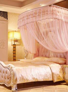 18mALK伸缩蚊帐U型三开.宫廷双人用1门.5家m1.2加粗加厚