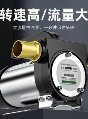 电动抽油泵1v24v通2用211020v柴油小加油机抽油泵型机自吸泵吸油