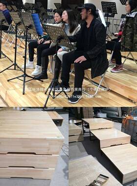 出指台挥演音乐交响乐大合唱折叠指挥三层可移伸动79801抽拉实木