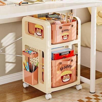 卡通大容量书包本整理架书可移动推车书物架杂高颜MM-8588值本玩