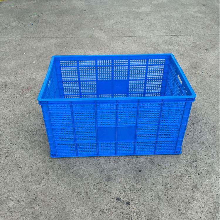 蓝一米筐色框塑胶中转BHX长方形大号新料加厚塑筐料筐