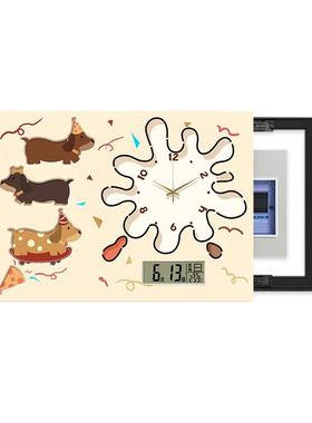 多巴胺电卡小狗电带表箱装饰画钟表XY823432配电箱遮挡闸开关通万