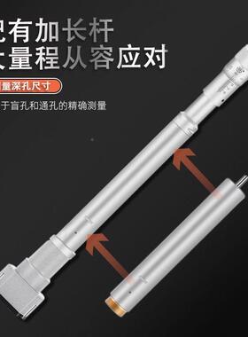 青海青三点三爪内径千分尺6300431mm高精度测量-轴承盲孔内圆孔/