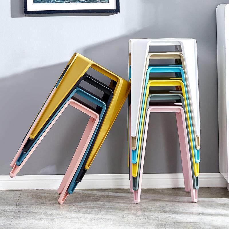 塑料凳子加厚家用餐桌凳高凳板凳可叠放胶凳子方凳收纳椅子长方形