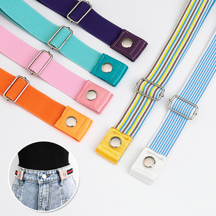 懒人腰带皮带免解松紧带男女百搭牛仔裤 带 痕隐形编织帆布裤