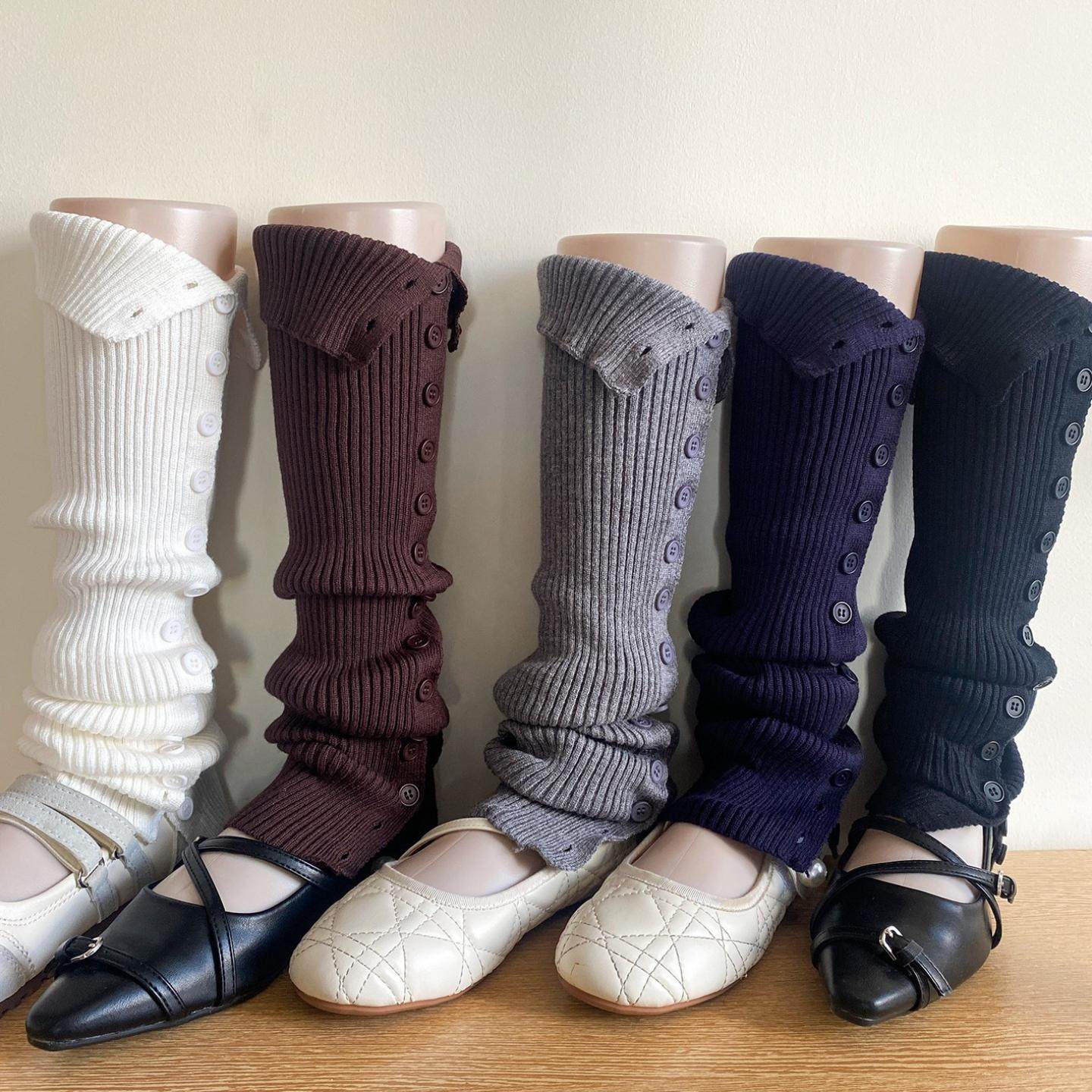 韩国美拉德系咖色堆堆袜套腿袜