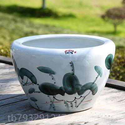 高档景乌德镇养陶瓷鱼缸缸金鱼缸龟睡莲盆碗莲缸荷花缸特大号客厅