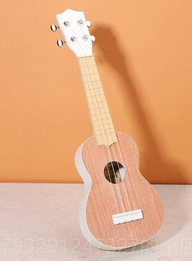 高档2寸尤克里里入门初学者uk奶ulel弹奏乐器3高颜值e白桃花芯原