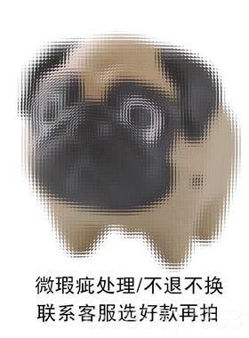 新款可爱通巴面哥犬小基狗闺蜜桌摆件车卡载情侣精致礼物法斗柯柴