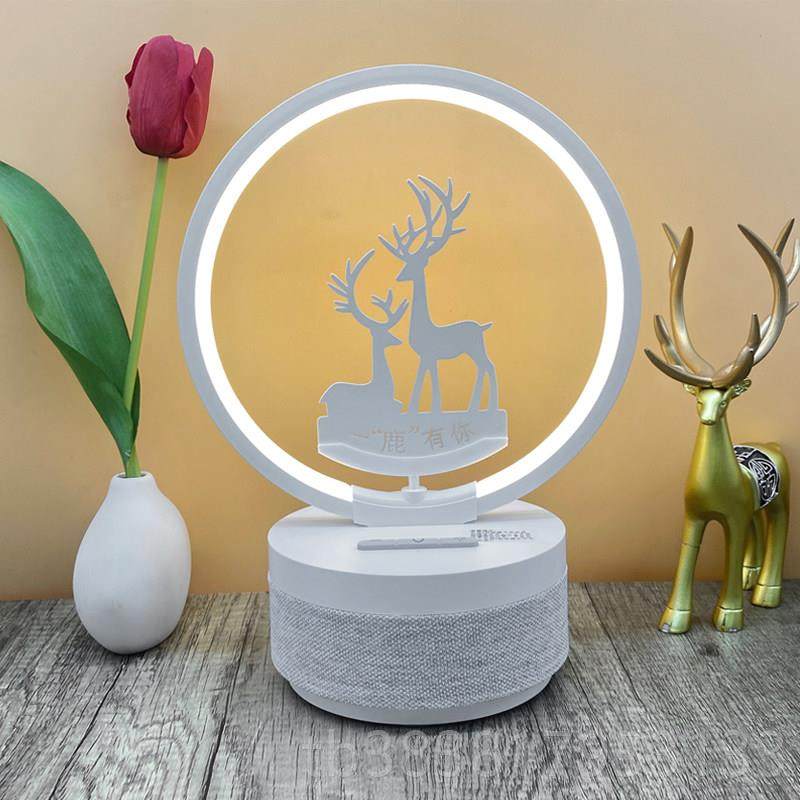 新款蓝音箱夜灯手无线充电床头灯卧室音响氛围灯婚礼机台漫灯浪牙