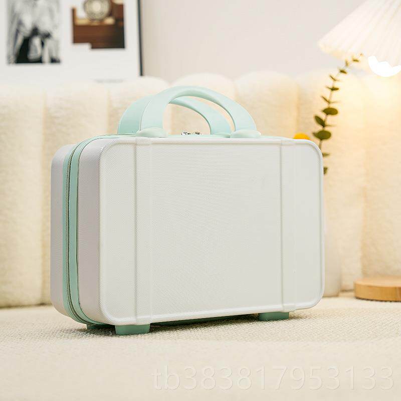 高档手提箱子小行李女可爱纳覆古化妆寸箱14小型轻箱便密码箱迷你