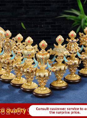 高档八祥饰品收，密宗用品，藏级黄铜吉吉八宝饰品祥，佛徽宝款式