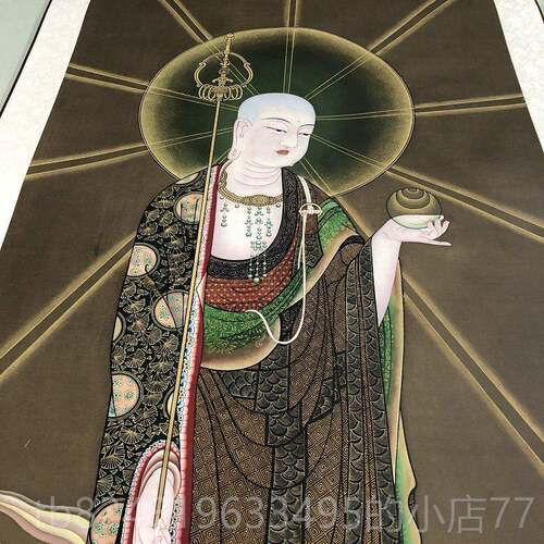新款陈伟藏菩地萨像书画 制人物佛像国画真迹高清微喷仿古复挂画