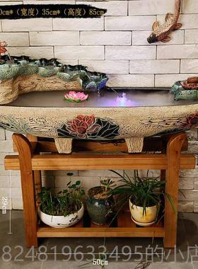 高档开礼品假山流水喷泉摆地件落水景招财厅循环水鱼缸创意加湿客