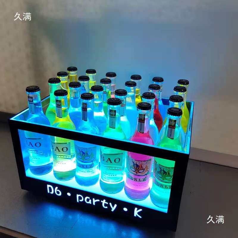 新款酒吧发光冰桶充电LED啤酒筐KTV夜店鸡尾酒桶创意香槟啤酒框