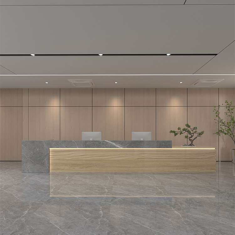 现代简约公司烤漆前台电脑桌商用大气咨询吧台接待台店铺收银台柜
