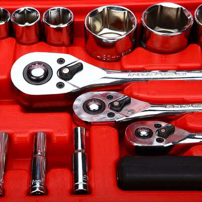 力易得120件汽修综合工具组套6.3mm10mm12.5mm机修套装E1209