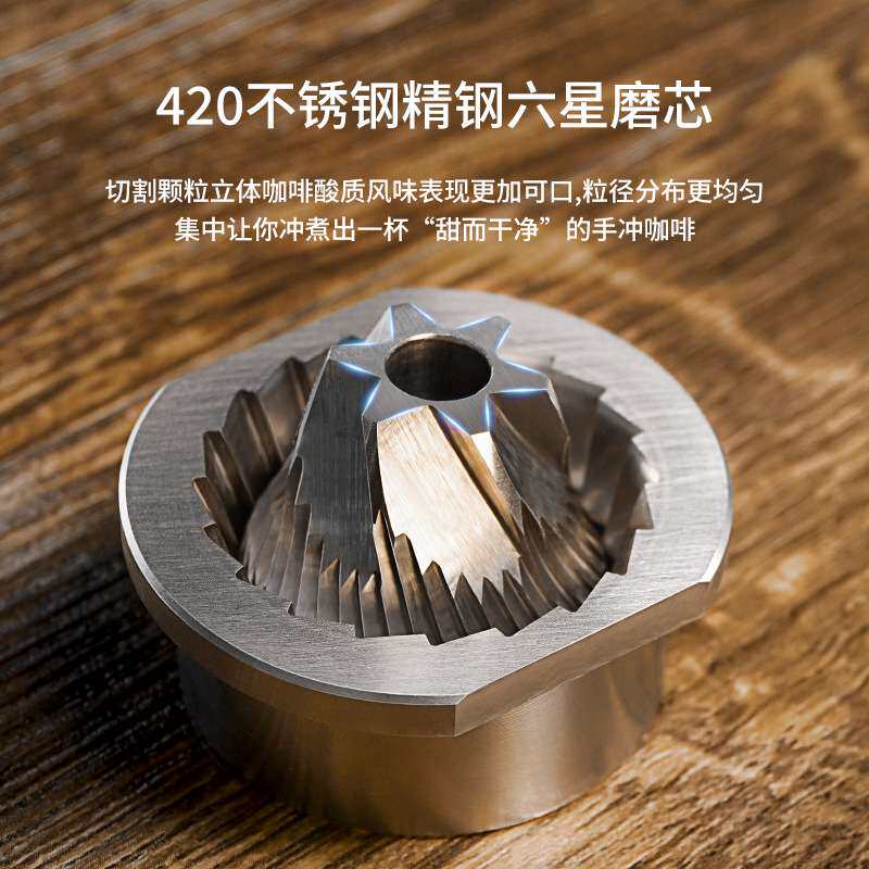 HiBREW咖喜萃G4B手摇磨豆机意式手冲摩卡壶咖啡豆研磨器家用小型