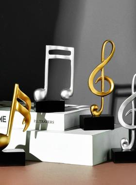 创意北欧简约音符摆件样板房软装饰品家居书房装饰柜音乐符号摆设