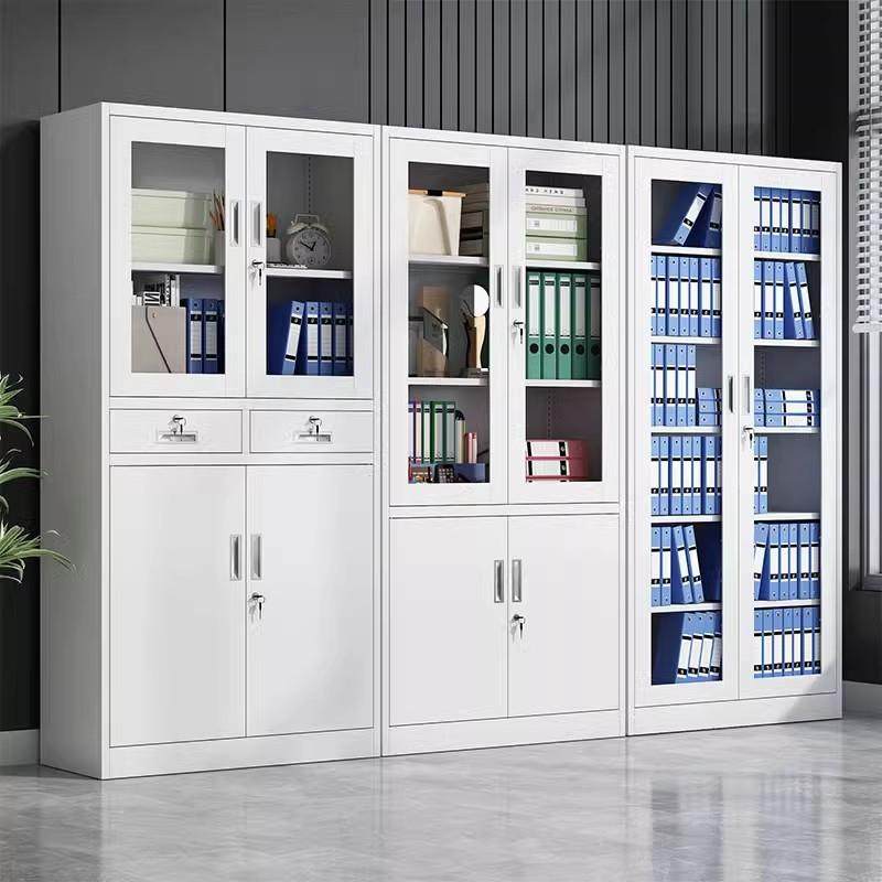 加厚办公室文件柜铁皮档案资料凭证柜员工更衣柜带锁矮柜储物柜子