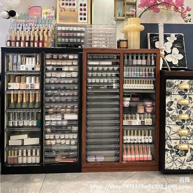 A4文件柜平底抽屉式美甲店烘焙模具收纳柜甲油胶灌装多层分类柜子