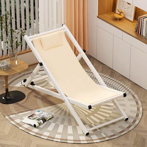 沙滩椅户外折叠躺椅广告网布午休椅便携陪护椅简约逍遥椅露营椅子