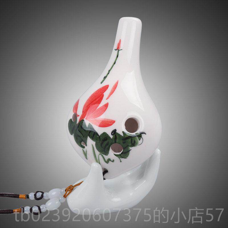 正品笛6孔陶 专业AC中音六孔陶C调手绘ocarina淘学生乐器初学笛追