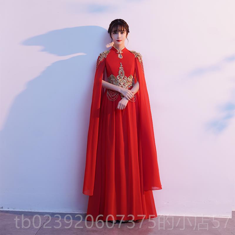 正品大唱团演出指服女长裙古筝合演奏国风声乐挥晚礼服红中歌比赛图片
