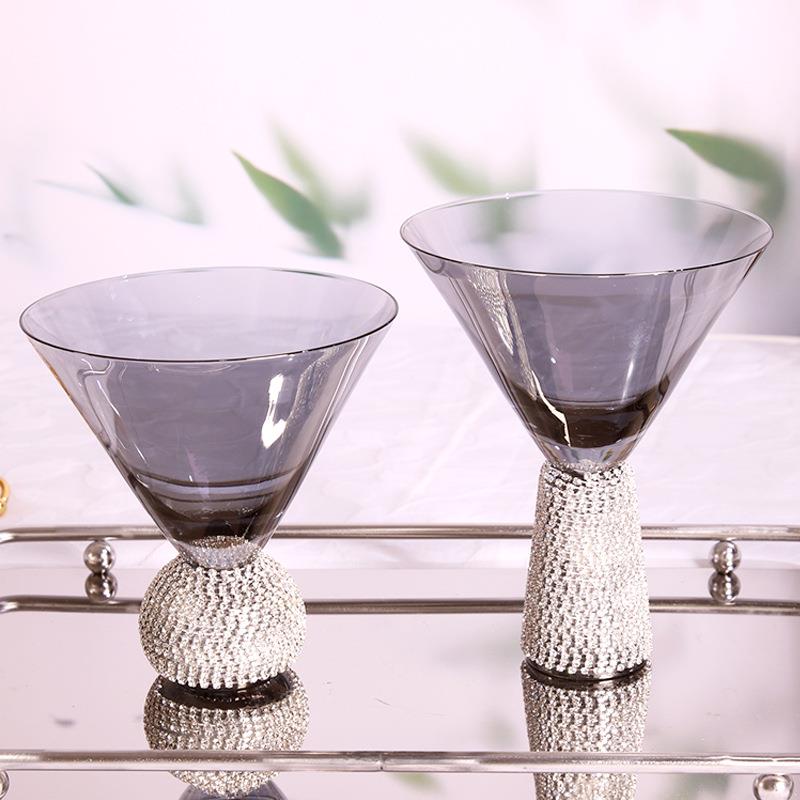 仙女款钻石杯装饰高脚威土忌洋酒杯镶钻水杯红酒杯葡萄酒杯鸡尾杯