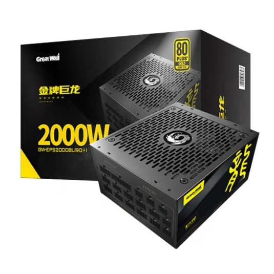 适用长城巨龙额定2000W电源金牌全摸组台式机电脑风扇服务器电源