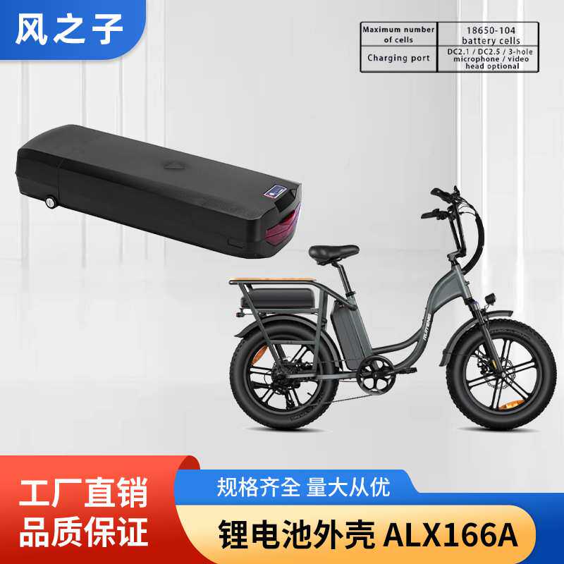电动车锂电池外壳货架款ALX166A电动自行车电池盒EbiKe电池盒