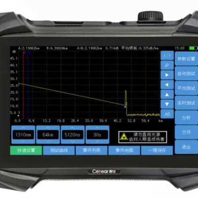 光时域反射仪AV6426A新款28 26db采用7英寸电容式全触摸屏