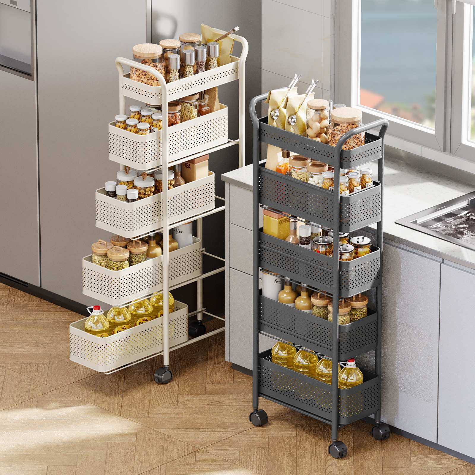 厨房夹缝冰箱置物架侧收纳菜篮子小推车落地多层储物架抽拉可移动,模玩/动漫/周边/娃圈三坑/桌游,模型制作工具/辅料耗材,淘宝优惠券,粉丝福利购,淘宝优惠卷