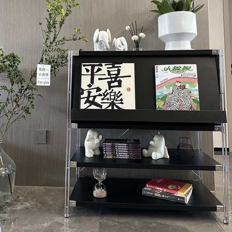 包豪斯ins 风日系杂志北欧收纳柜沙发上翻门抽屉柜客厅卧室落地架