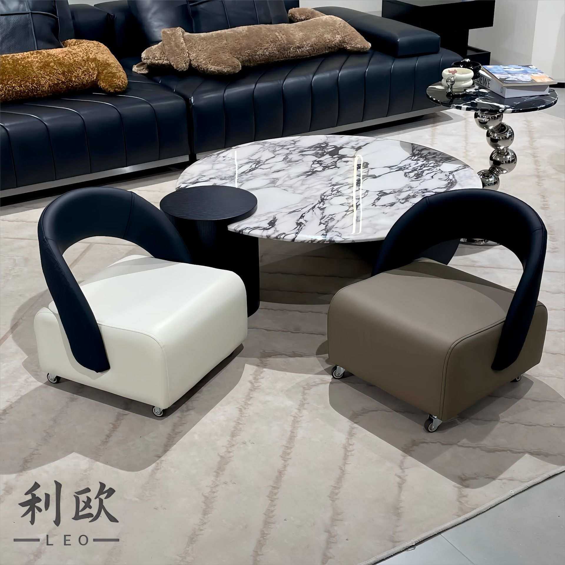 静音溜留凳万向轮小凳子客厅滑轮移动靠背矮凳小板凳带轮子换鞋凳