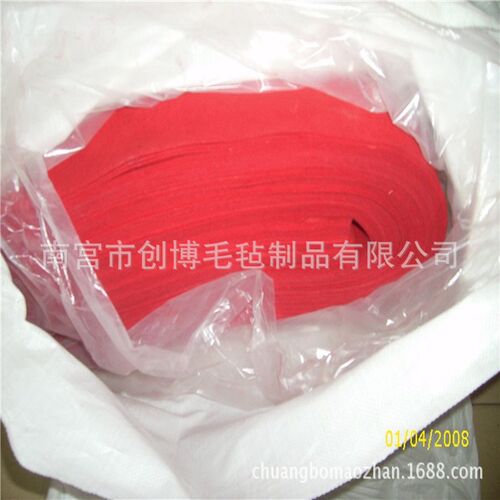 厂家销售彩色羊毛毡红色纯羊毛羊毛毡化纤毛毡工艺品毛毡厂家