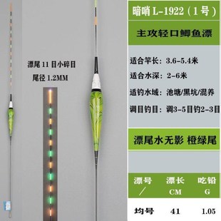led夜光漂电子票细尾鲫鱼漂高灵敏鱼漂轻口水无影目碎小高亮浮标