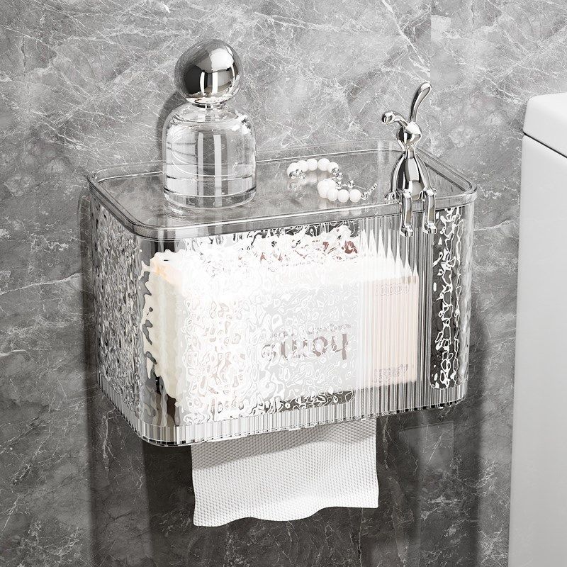 卫生间洗脸巾收纳盒壁挂厕所纸巾盒免打孔洗手间置物架卷纸抽纸盒,收纳整理,纸巾盒,淘宝优惠券,粉丝福利购,淘宝优惠卷