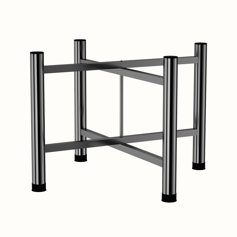 不锈钢桌腿大圆桌架可折叠支撑脚餐桌桌架桌脚架方桌子腿定制